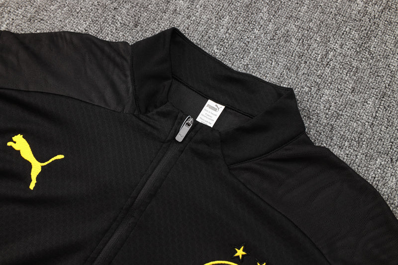 24/25 Conjunto Treino Borussia Dortmund - Zíper Curto - Preto