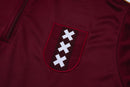 25/26 Conjunto Treino Ajax Originals - Frio Zíper Curto - Vinho