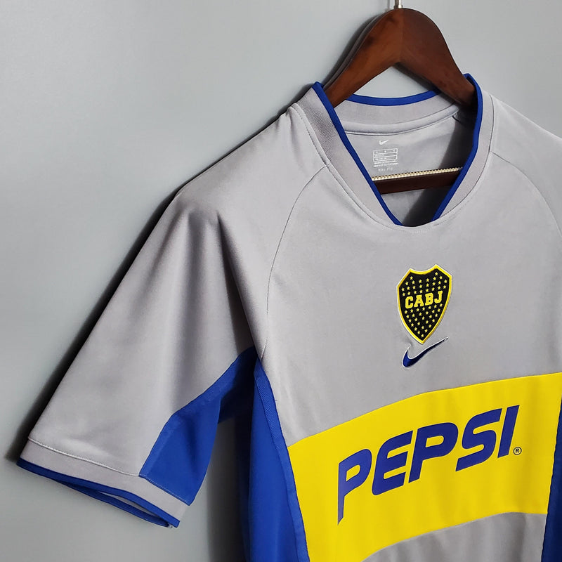 Camisa Retrô Boca Juniors 2002 II Away - Cinza - Nike