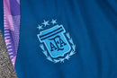 24/25 Conjunto Treino Argentina - Frio Zíper Curto - Azul e Roxo