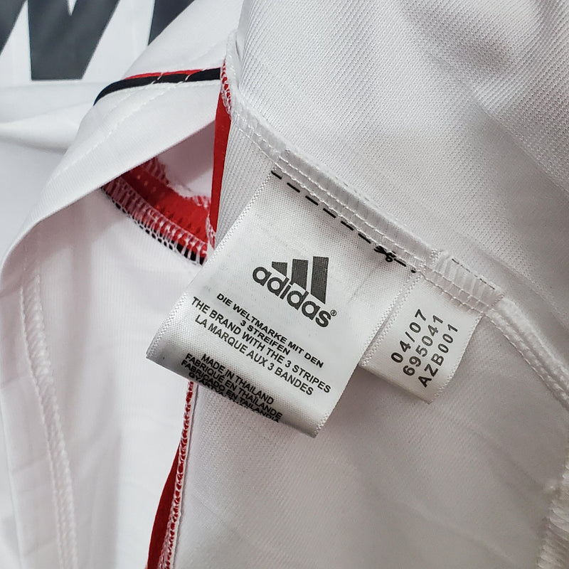 Camisa Retrô Milan 2006/2007 Branca Champions Final - Manga Longa Adidas