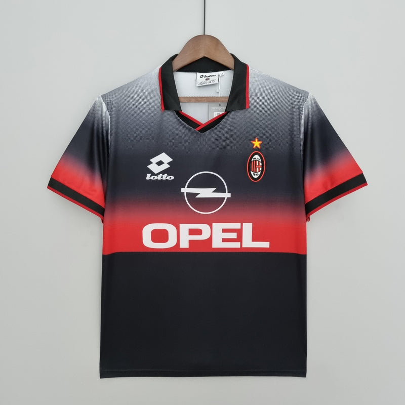 Camisa Retrô Milan 1995/1996 Preta