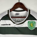 Camisa Retrô Sporting 2001/2003 I Home - Manga Longa Reebok