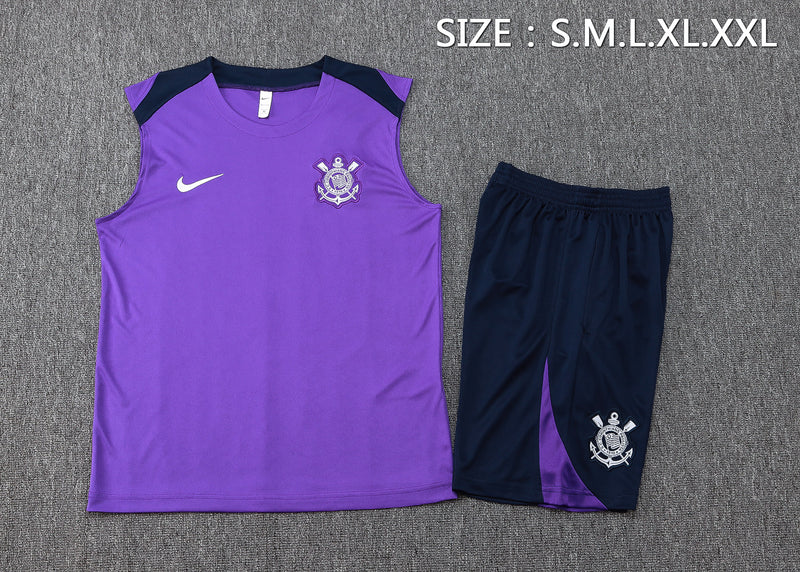 25/26 Conjunto Treino Corinthians Regata - Roxo