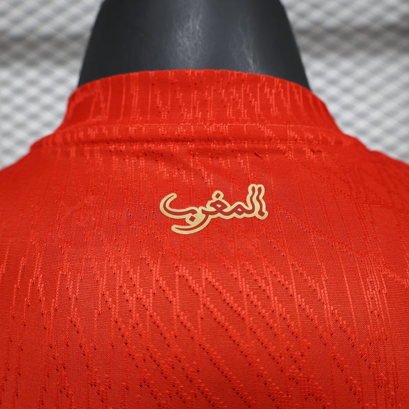 Camisa Marrocos 2025 I Home - Jogador - Vermelha Puma