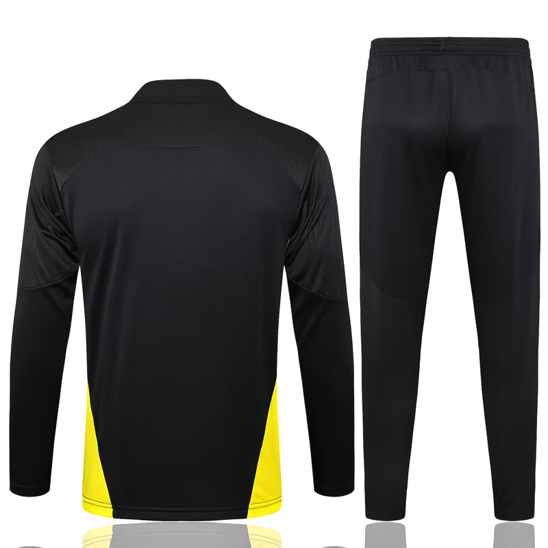 24/25 Conjunto Treino Borussia Dortmund - Zíper Curto - Preto