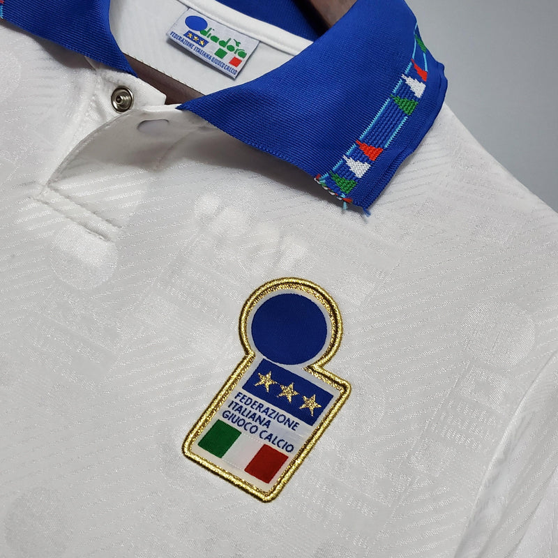 Camisa Retrô Itália 1994 II Away - Branca - Diadora