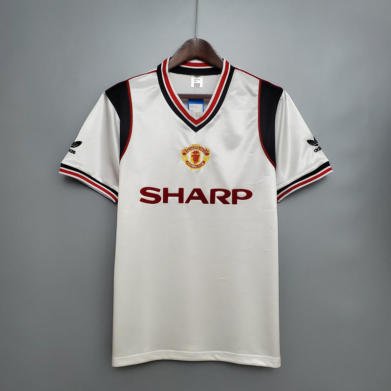 Camisa Retrô Manchester United 1985 II Away - Branca - Adidas
