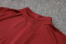 24/25 Conjunto Treino Internacional - Frio Zíper Curto - Vermelho Escuro