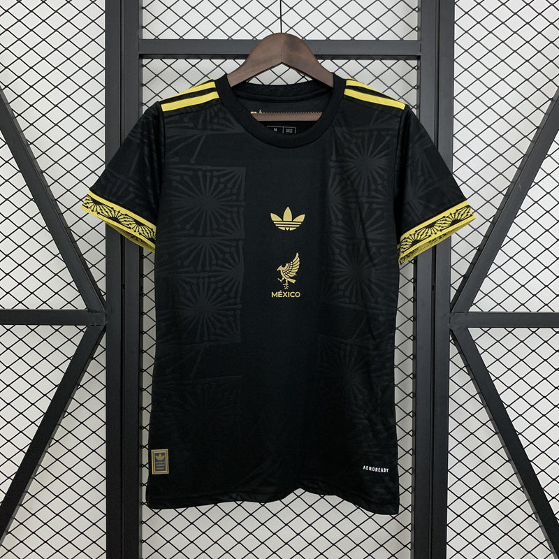 Camisa México 2025 Edição Especial - Femnina - Preta e Dourado
