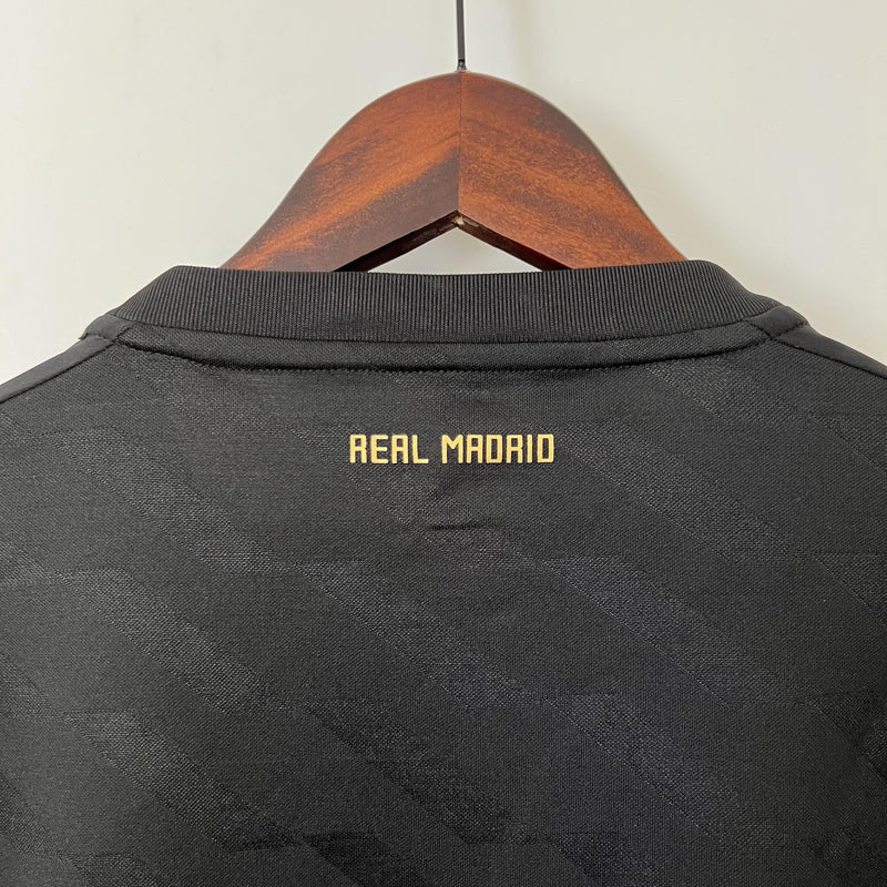 Camisa Retrô Real Madrid 2011/2012 II Away - Preta - Manga Longa Adidas