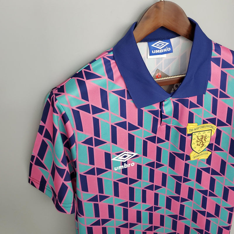 Camisa Retrô Escócia 1988/1989 II Away - Rosa - Umbro