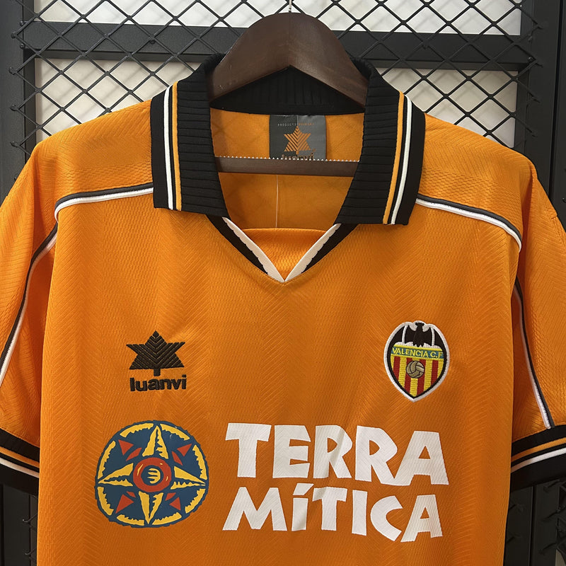 Camisa Retrô Valencia 1999/2000 II Away - Laranja - Luanvi