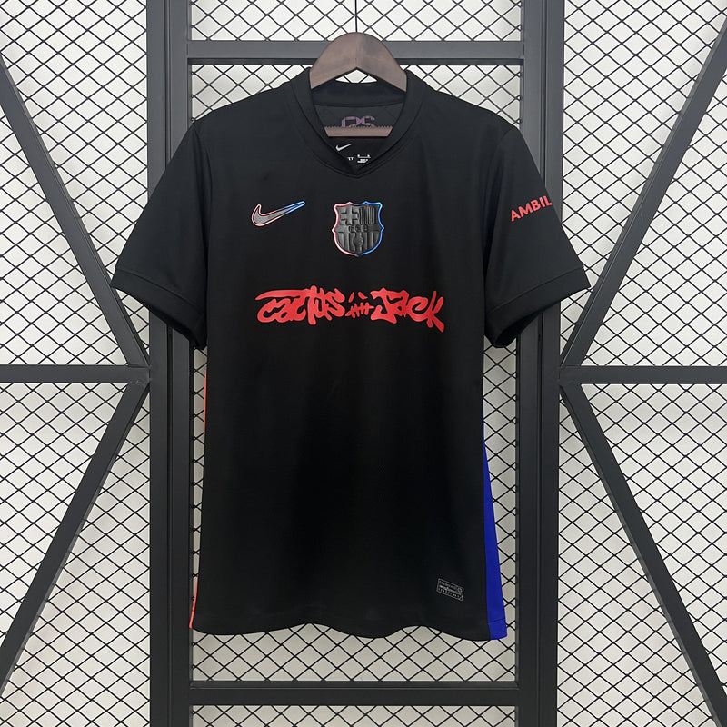 Camisa Barcelona 2024/25 Cactus Jack - Torcedor - Preta