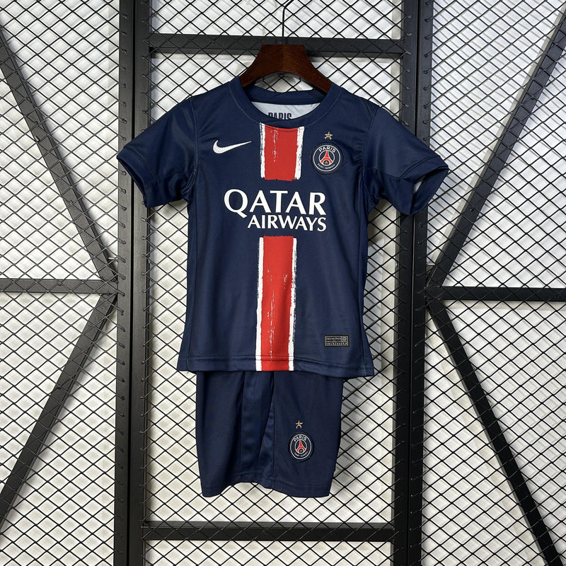 Conjunto Infantil - PSG 24/25 I Home Campeão Champions Estrela
