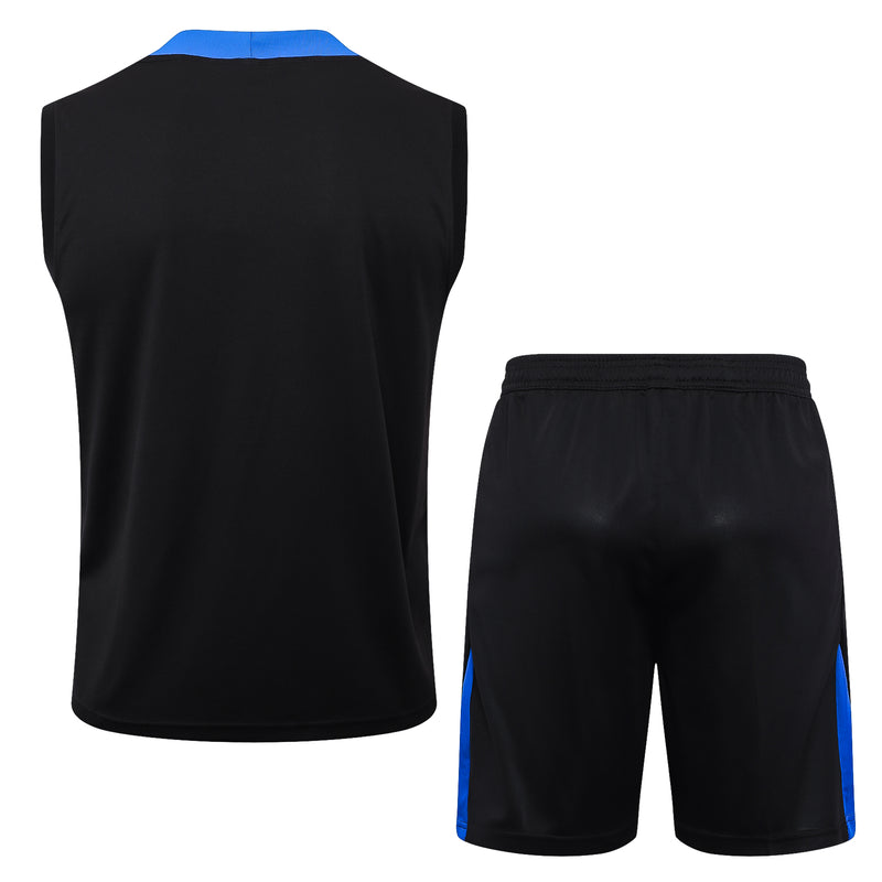 24/25 Conjunto Treino Inter de Milão - Regata - Preto