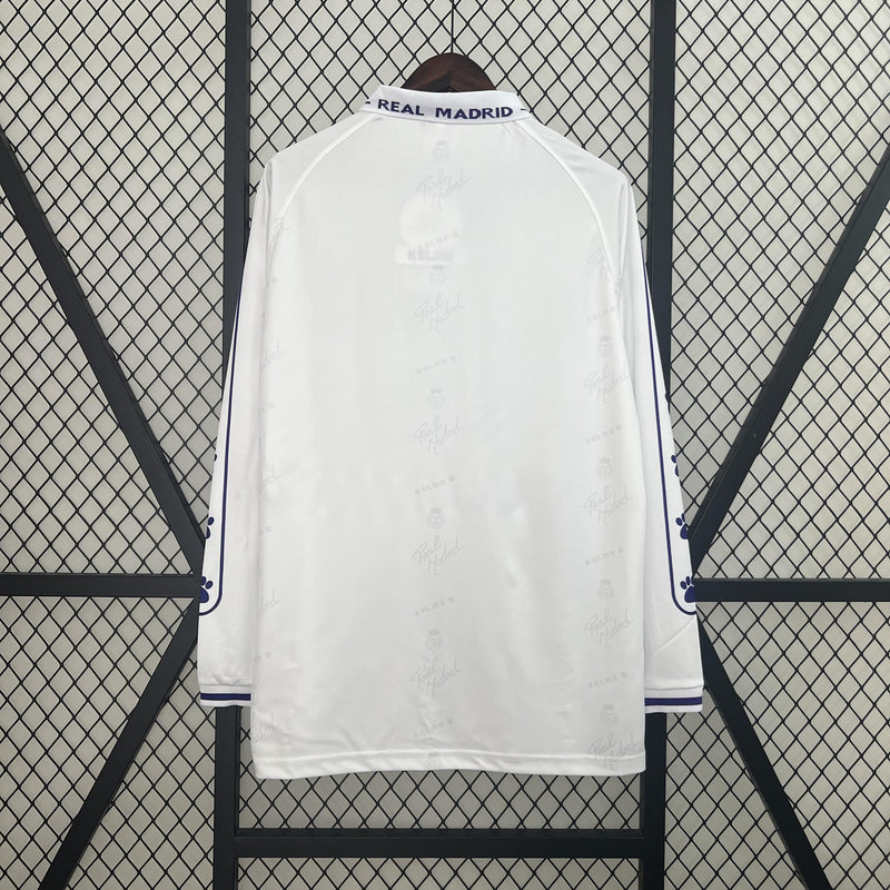 Camisa Retrô Real Madrid 1994 I Home - Manga Longa Kelme