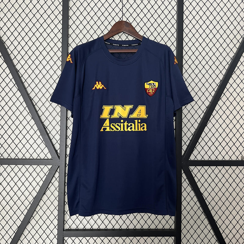 Camisa Retrô Roma 2000/2001 III Third - Azul - Kappa