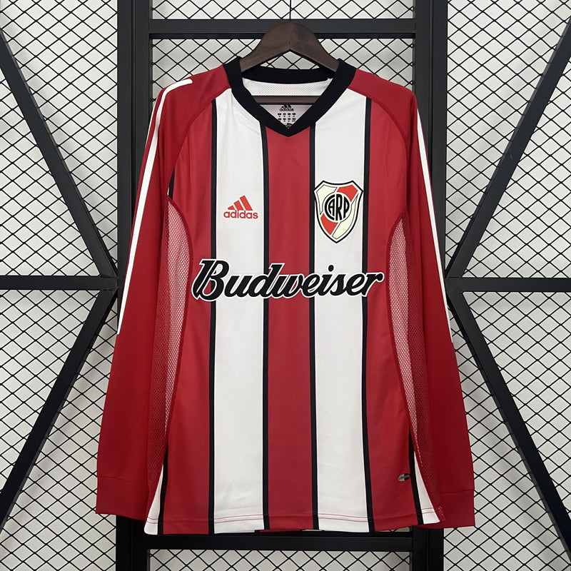 Camisa Retrô River Plate 2003/2004 I Home - Manga Longa Adidas - Bud
