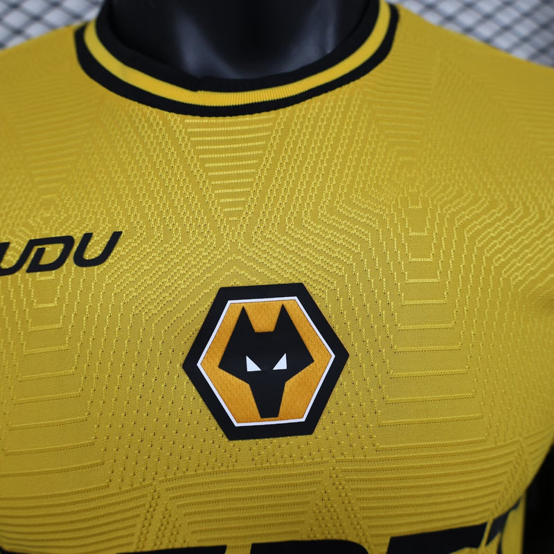 Camisa Wolves 2024/2025 I Home - Jogador - Amarela