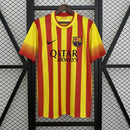 Camisa Retrô Barcelona 2013/2014 II Away - Amarelo Com Vermelho