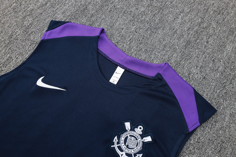 25/26 Conjunto Treino Corinthians Regata - Roxo Escuro