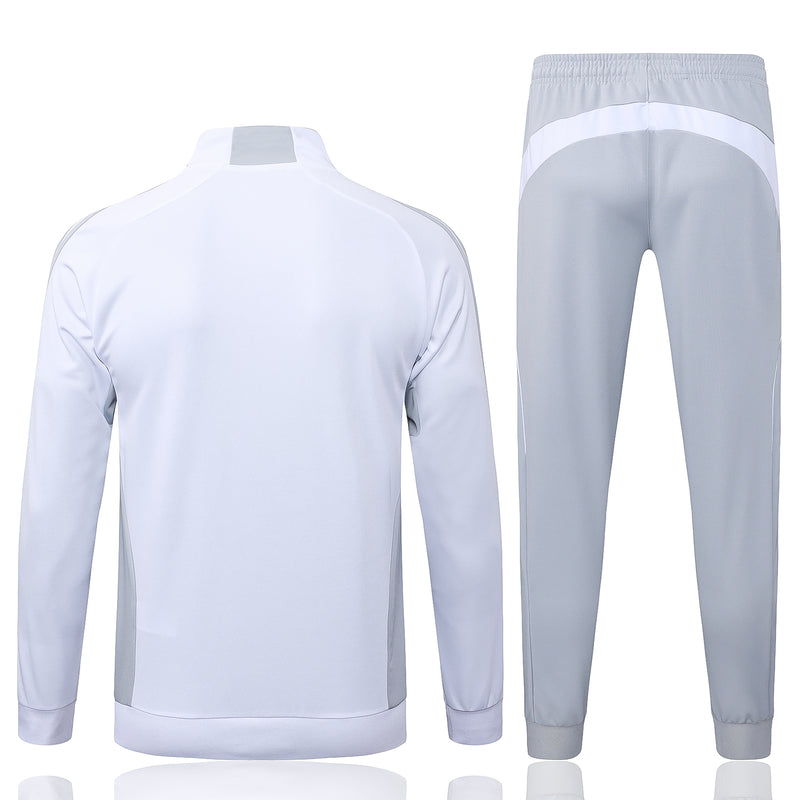 25/26 Conjunto Real Madrid 'Urban Purist' - Frio Zíper Longo - Branco