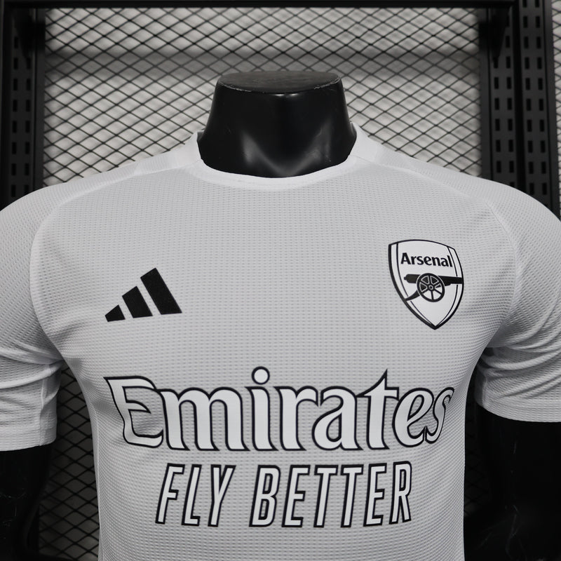 Camisa Arsenal 2025/2026 Treino - Jogador - Branca