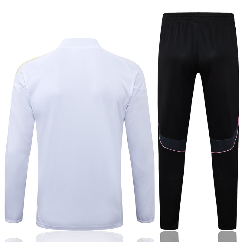 25/26 Conjunto Treino Juventus - Frio Zíper Curto - Branco