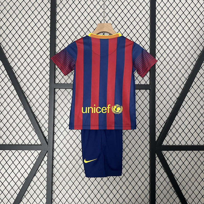 Conjunto Infantil Retrô - Barcelona 2013/14 I Home