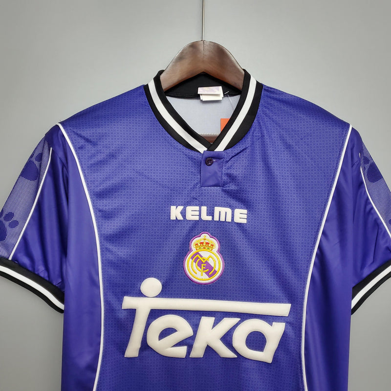 Camisa Retrô Real Madrid 1997/1998 II Away - Roxa - Kelme
