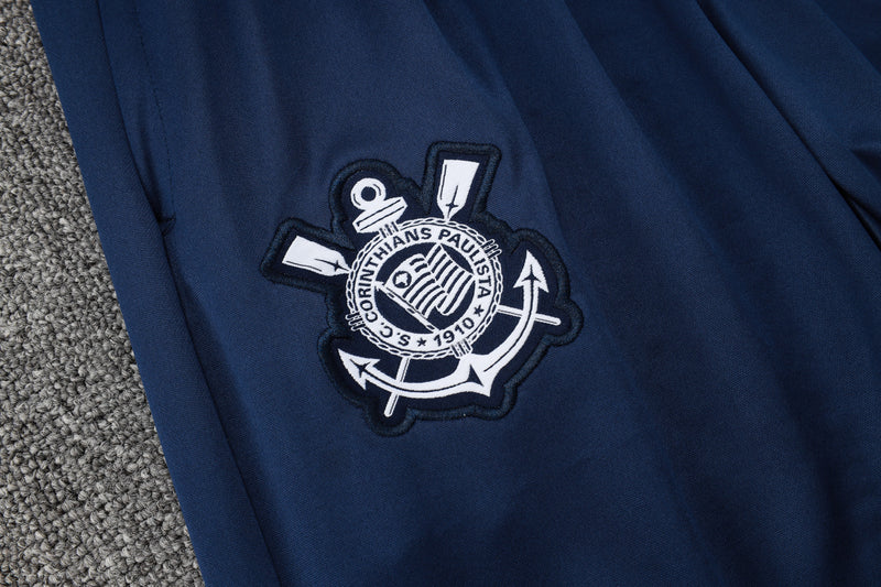25/26 Conjunto Treino Corinthians - Frio Zíper Curto - Roxo Escuro