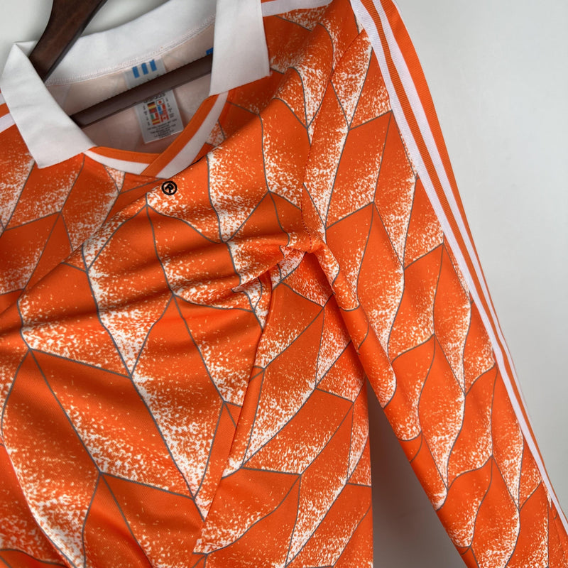 Camisa Retrô Holanda 1988 I Home - Manga Longa Adidas