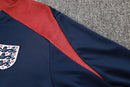 24/25 Conjunto Treino Inglaterra - Frio Zíper Curto - Azul Escuro