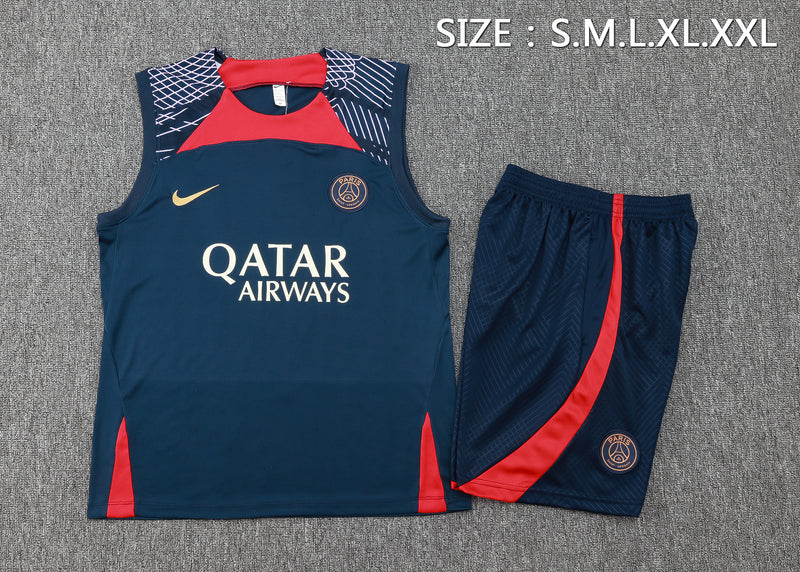 23/24 Conjunto Treino PSG - Regata Calor - Azul