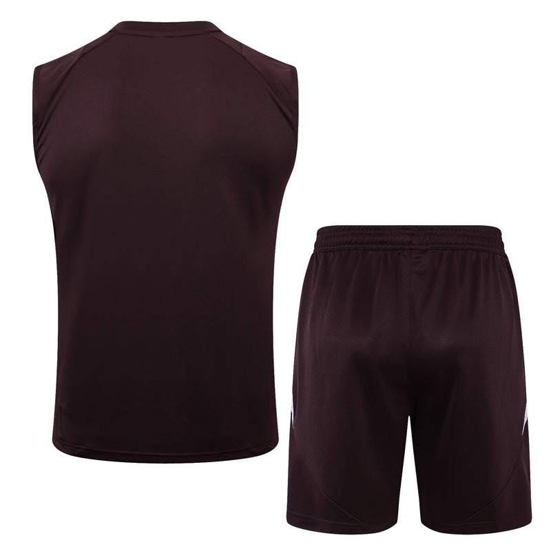 24/25 Conjunto Treino Bayern de Munique - Regata - Vermelho Escuro