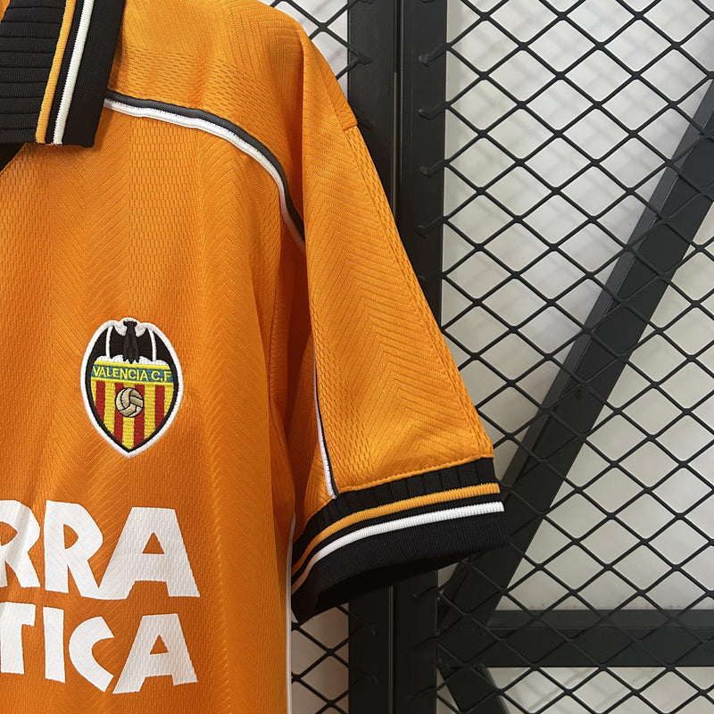Camisa Retrô Valencia 1999/2000 II Away - Laranja - Luanvi