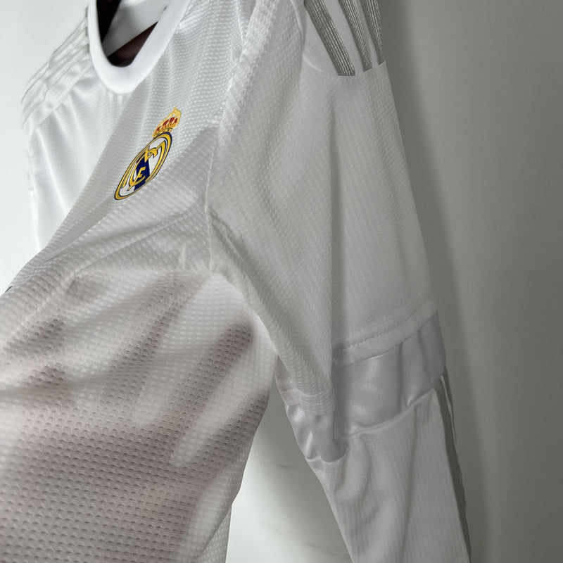 Camisa Retrô Real Madrid 2015/2016 I Home - Manga Longa Adidas