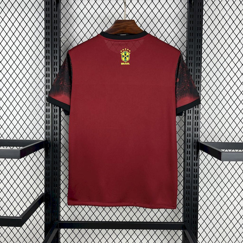 Camisa Brasil Edição Especial Vermelha Cristo Redentor - Torcedor