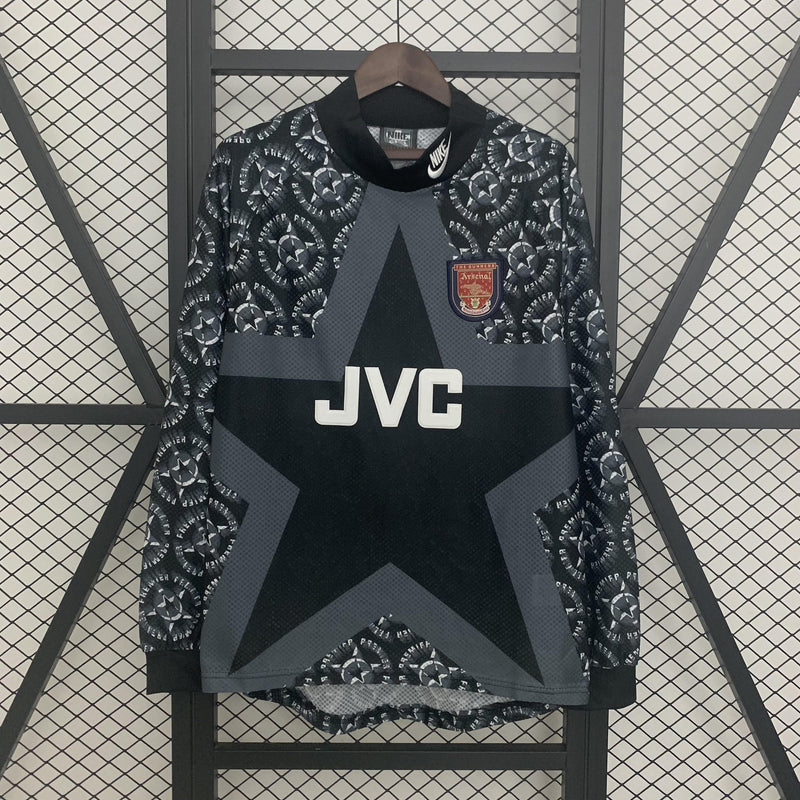 Camisa Retrô de Goleiro Arsenal 1994/1995 - Manga Longa - Preta