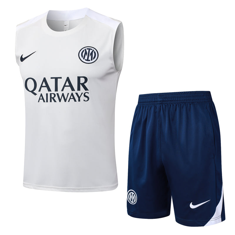 25/26 Conjunto Treino Inter de Milão Regata - Branco
