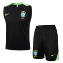 24/25 Conjunto Treino Brasil - Regata - Preto