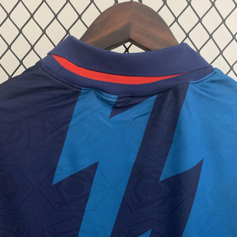 Camisa Retrô Arsenal 1995/1996 II Away - Azul - Manga Longa Nike