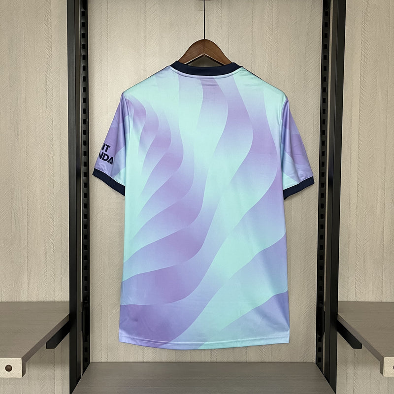 Camisa Arsenal 2024/25 III Third - Torcedor - Azul Com Roxo