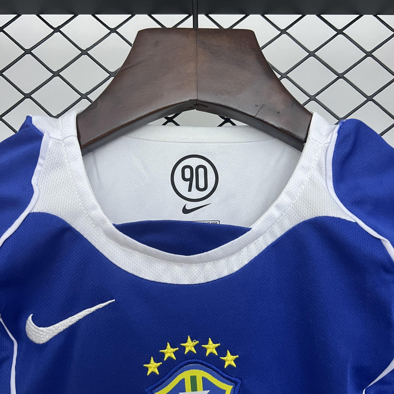 Conjunto Infantil Retrô - Brasil 2004 II Away