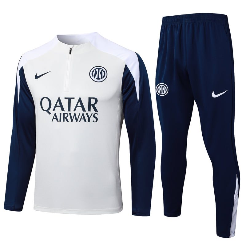 25/26 Conjunto Treino Inter de Milão - Frio Zíper Curto