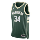 Camisa NBA Giannis Antetokounmpo - Milwaukee Bucks - 2023 - Edição Ícone - Hunter Green