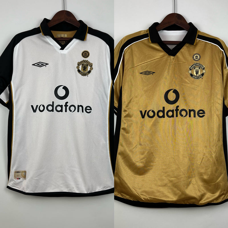 Camisa Retrô Manchester United 2001/2002 Dupla-Face